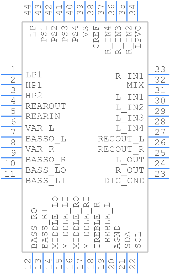 TDA7430TR - STMicroelectronics - PCB symbol