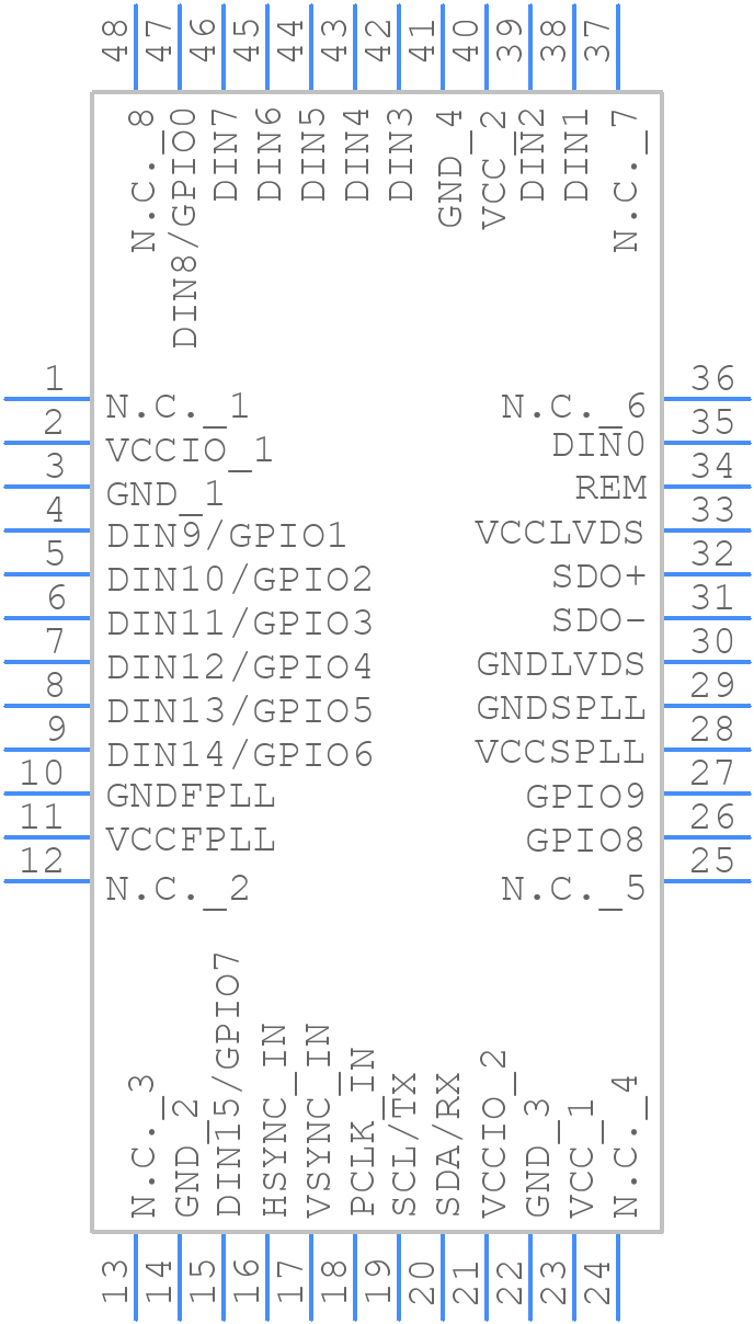 MAX9257AGCM/V+T - Analog Devices - PCB symbol