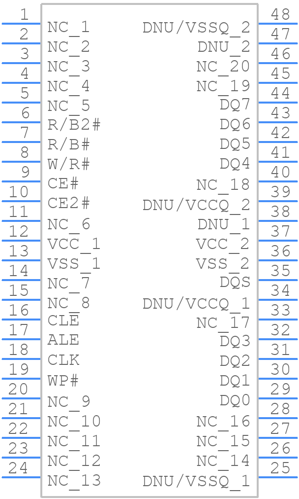 MT29F64G08CFACBWP-12:C - Micron - PCB symbol