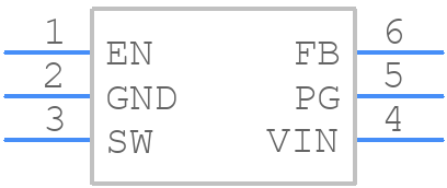 TLV62569PDDCT - Texas Instruments - PCB symbol