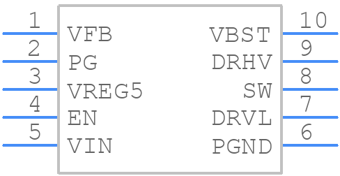 TPS53015DGS - Texas Instruments - PCB symbol