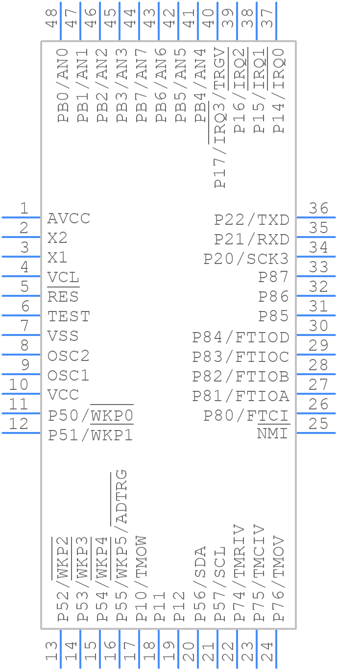 HD64F3664FYIV - Renesas Electronics - PCB symbol