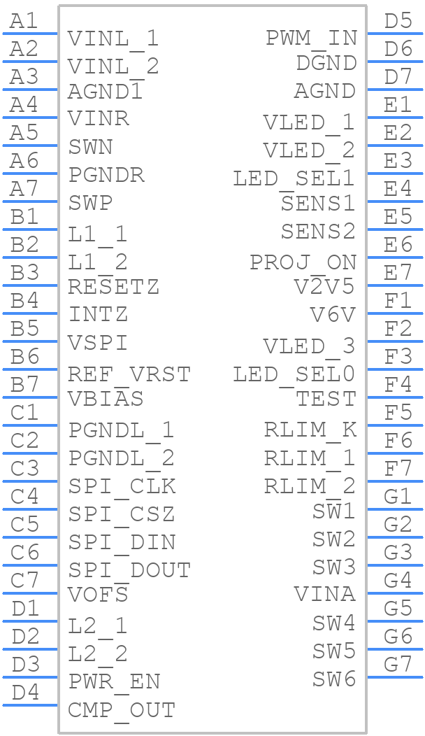 DLPA1000YFFR - Texas Instruments - PCB symbol