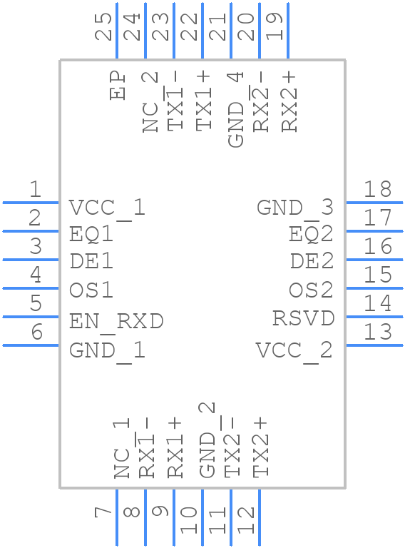 SN65LVPE502CPRGET - Texas Instruments - PCB symbol