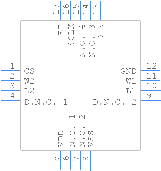 MAX5497ETE+ - Analog Devices - PCB symbol