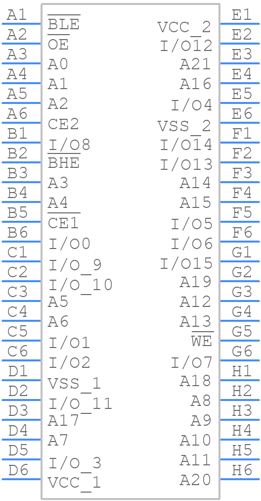 CY62187EV30LL-55BAXIT - Infineon - PCB symbol