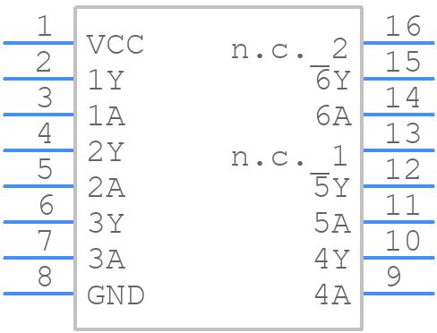 74HC4049PW,118 - Nexperia - PCB symbol