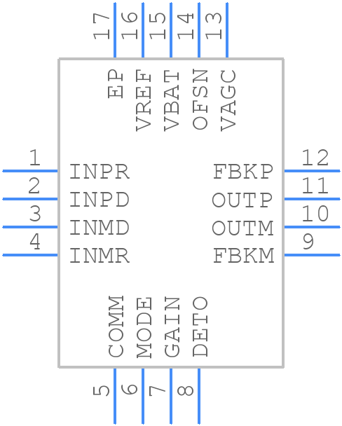 AD8338ACPZ-RL - Analog Devices - PCB symbol