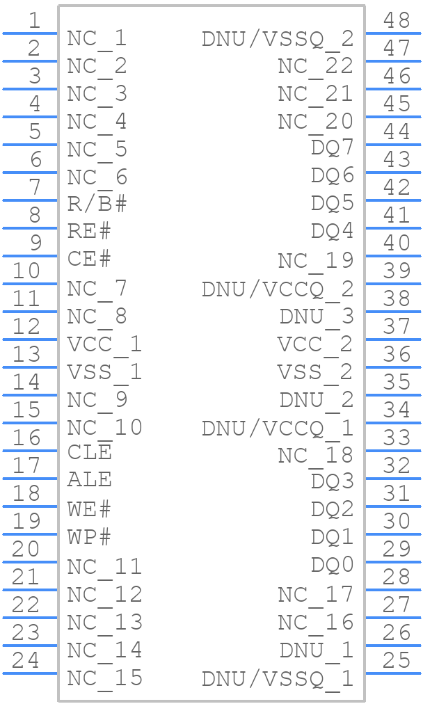 MT29F32G08ABAAAWP-ITZ:A - Micron - PCB symbol