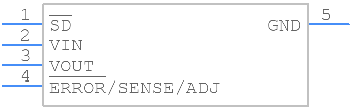 LP3965EMPX-ADJ/NOPB - Texas Instruments - PCB symbol