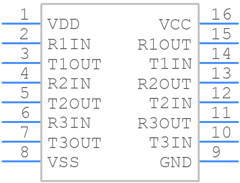 MAX1406CPE+ - Analog Devices - PCB symbol