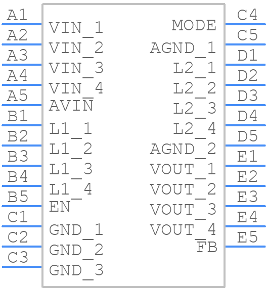 TPS63027YFFT - Texas Instruments - PCB symbol