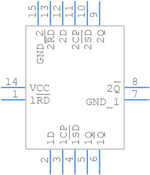 74HC74BQ-Q100,115 - Nexperia - PCB symbol