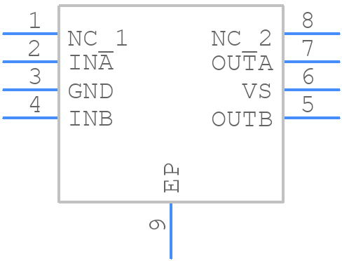 MIC4127YME-TR - Microchip - PCB symbol