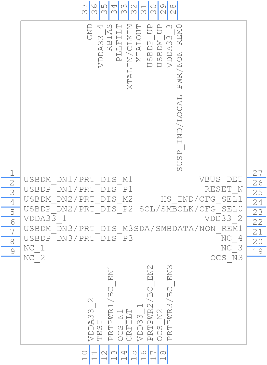 USB2513B/M2 - Microchip - PCB symbol