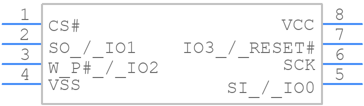 S25FL064LABMFV010 - Infineon - PCB symbol