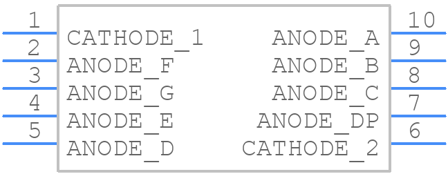 HDSP-F103 - Avago Technologies - PCB symbol