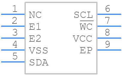 M24C04-DRMF3TG/K - STMicroelectronics - PCB symbol