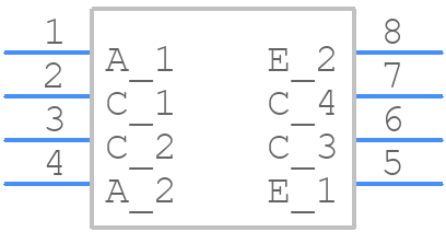 ILD74-X009T - Vishay - PCB symbol
