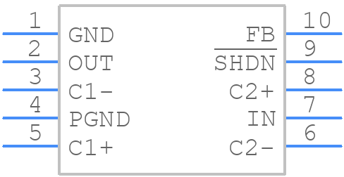 MAX868EUB+T - Analog Devices - PCB symbol