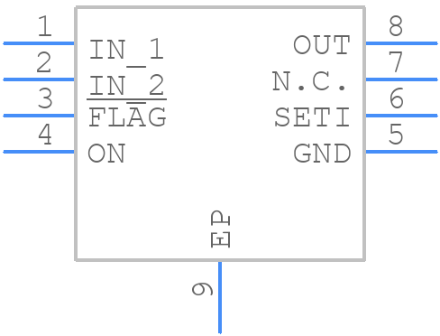 MAX4995AATA+T - Analog Devices - PCB symbol