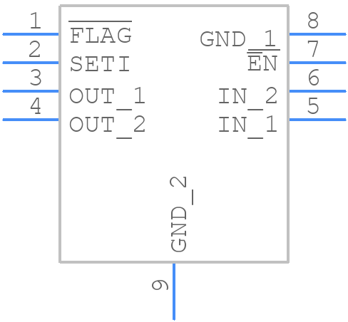 MAX14575ALETA+ - Analog Devices - PCB symbol