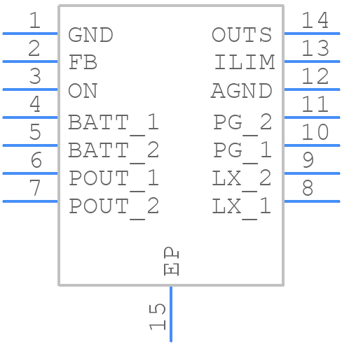 MAX8627ETD+T - Analog Devices - PCB symbol