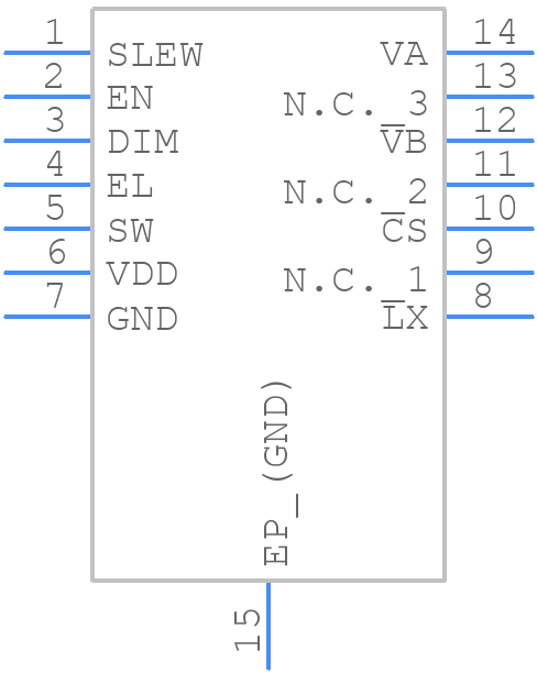MAX4990ETD+T - Analog Devices - PCB symbol