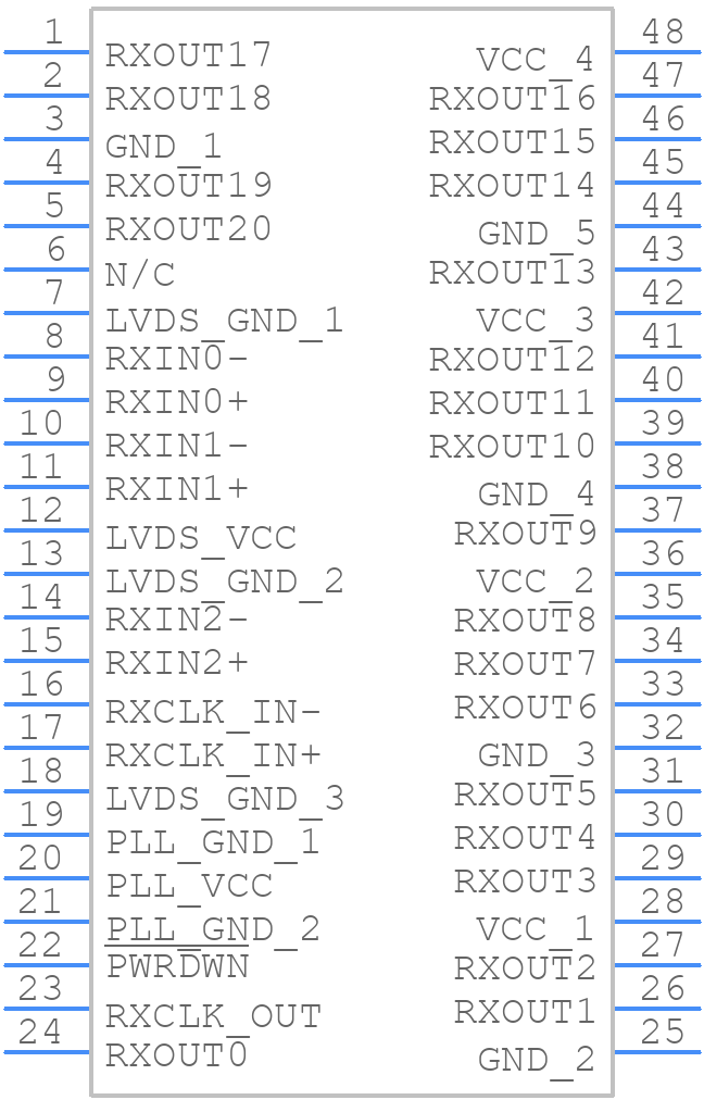DS90CR218AMTDX/NOPB - Texas Instruments - PCB symbol