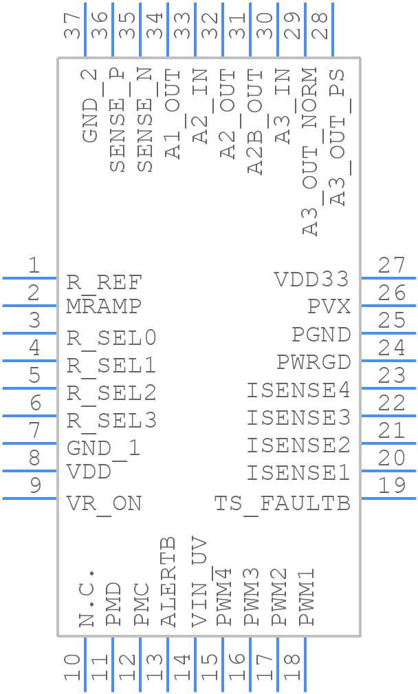 MAX20751EKX+ - Analog Devices - PCB symbol
