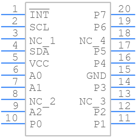 PCF8574PWG4 - Texas Instruments - PCB symbol