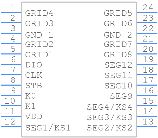 TM1639 - TIGAL - PCB symbol