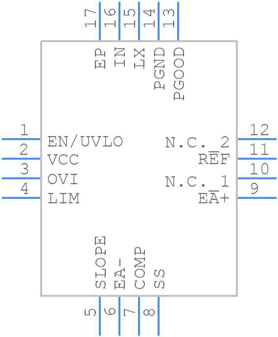 MAX17498BATE+ - Analog Devices - PCB symbol