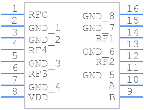 HMC241AQS16E - Analog Devices - PCB symbol