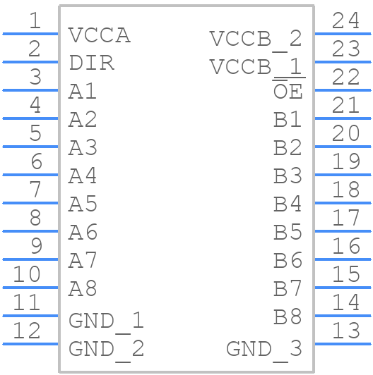 74LVC8T245DBQRG4 - Texas Instruments - PCB symbol