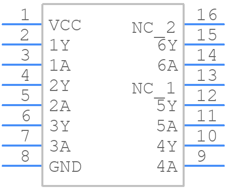 CD74HC4050MTE4 - Texas Instruments - PCB symbol