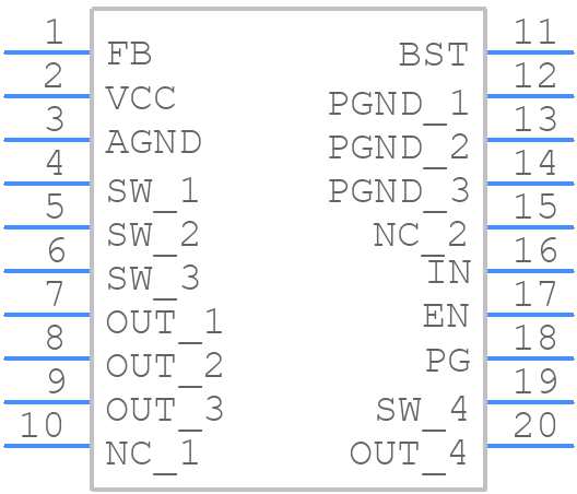 MPM3606AGQV-Z - Monolithic Power Systems (MPS) - PCB symbol