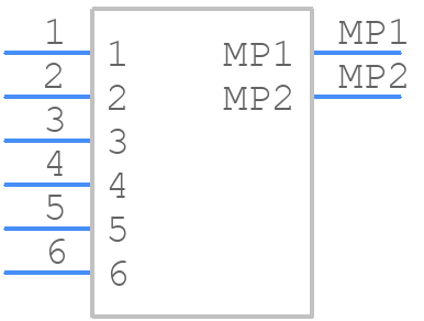 JST B6B-SM4-TB - JST (JAPAN SOLDERLESS TERMINALS) - PCB symbol