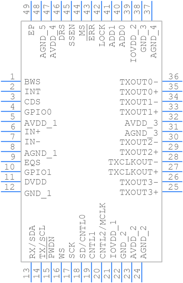MAX9268GCM/V+T - Analog Devices - PCB symbol
