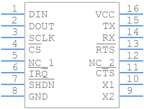 MAX3100CEE - Analog Devices - PCB symbol