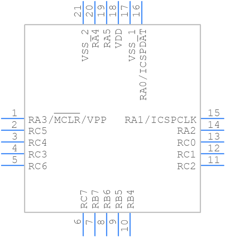 PIC16LF15345-I/GZ - Microchip - PCB symbol