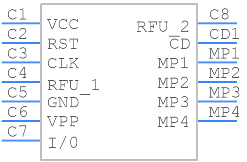 SIM4065-8-1-15-00-A - GCT (GLOBAL CONNECTOR TECHNOLOGY) - PCB symbol