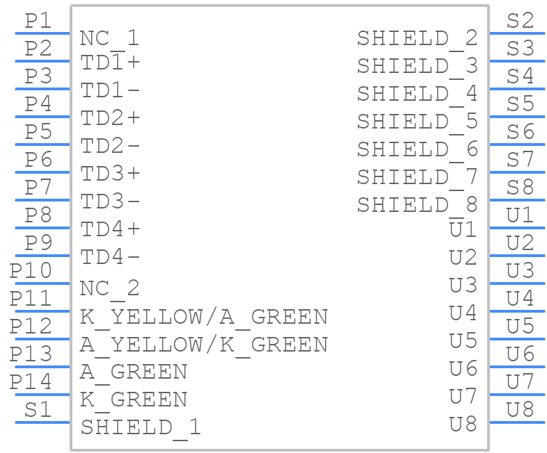 MTJ-DUSB-88JX1-FS-RL35-M86C - Adam Tech - PCB symbol