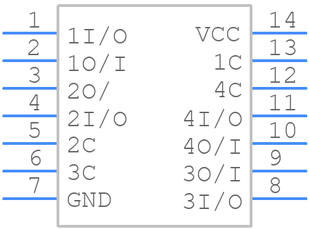 TC74HC4066AP - Toshiba - PCB symbol