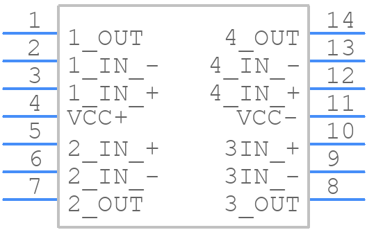 TL074CDR - Texas Instruments - PCB symbol