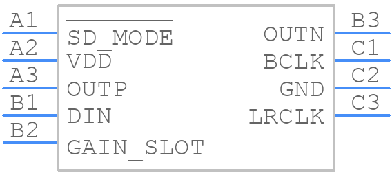 MAX98357BEWL+ - Analog Devices - PCB symbol