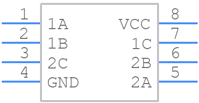 SN74LVC2G66DCUTG4 - Texas Instruments - PCB symbol