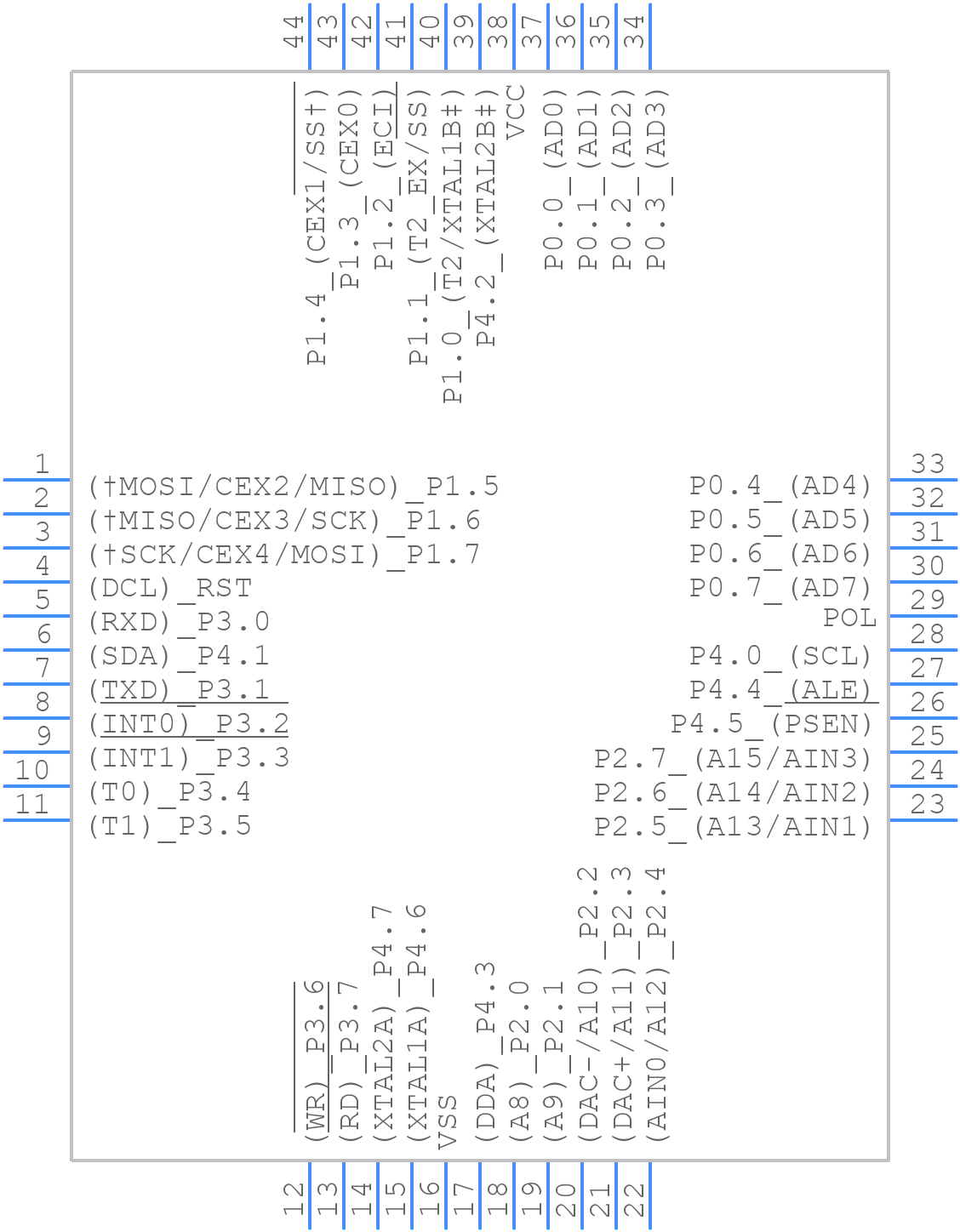 AT89LP51ED2-20AU - Microchip - PCB symbol