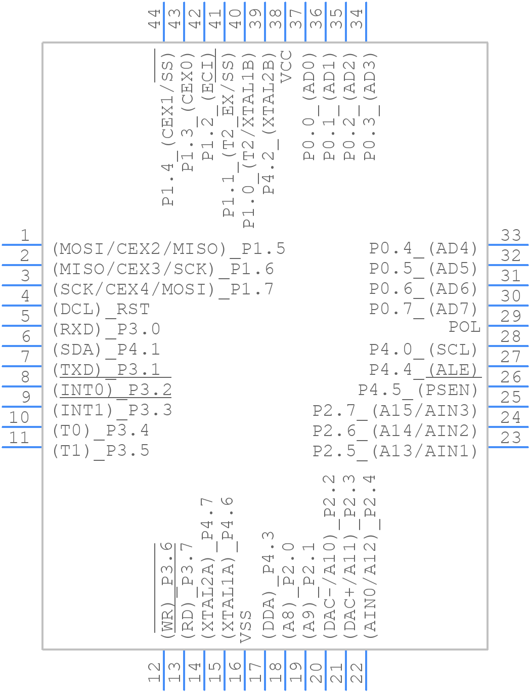 AT89LP51ED2-20AAU - Microchip - PCB symbol