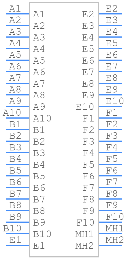 FX2C-40S-1.27DSAL(71) - Hirose - PCB symbol